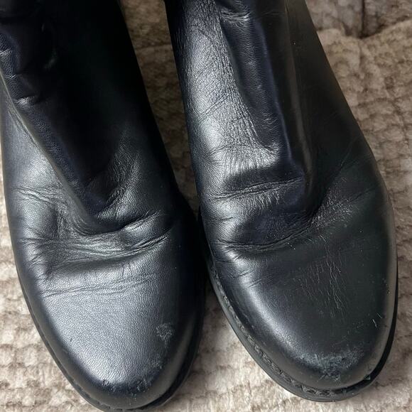 Stuart Weitzman Black Leather Knee High Boots Size 6.5 - Picture 4 of 9